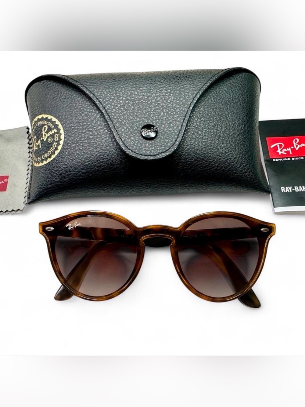 Ray-Ban Tortoiseshell Sunglasses with Brown Gradient Lenses